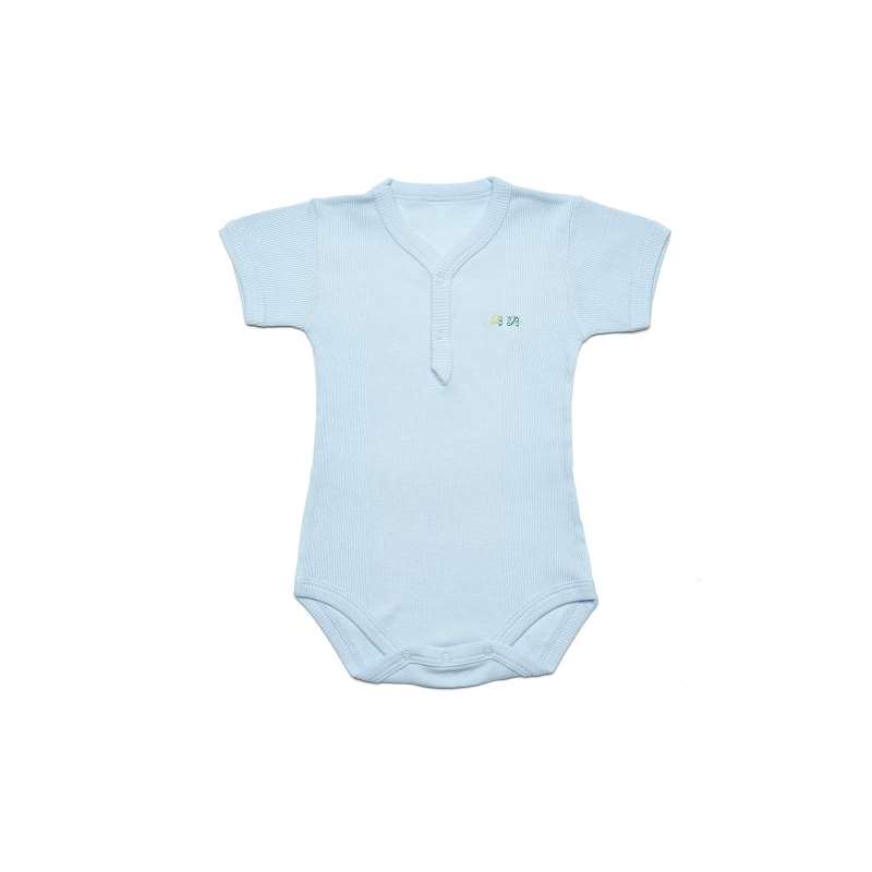 Kid U Not Baby Fine Ribbed Short Sleeve Henley One