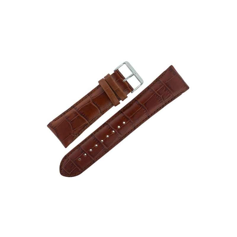 Assorted Watch Strap 29Mm Alligator Print Brown Le