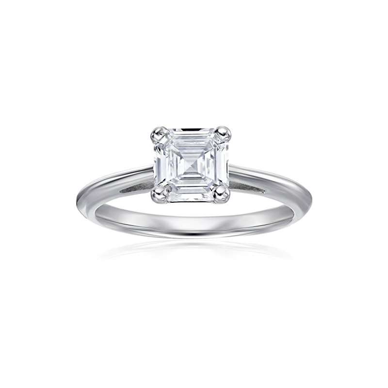 House Of Eleonore 18K White Gold Asscher-Cut Solit