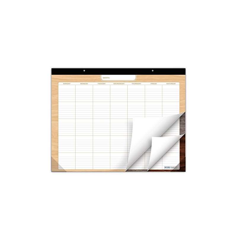 Undated Desk Pad 22 X 17 1-Pack, Wood Patterns