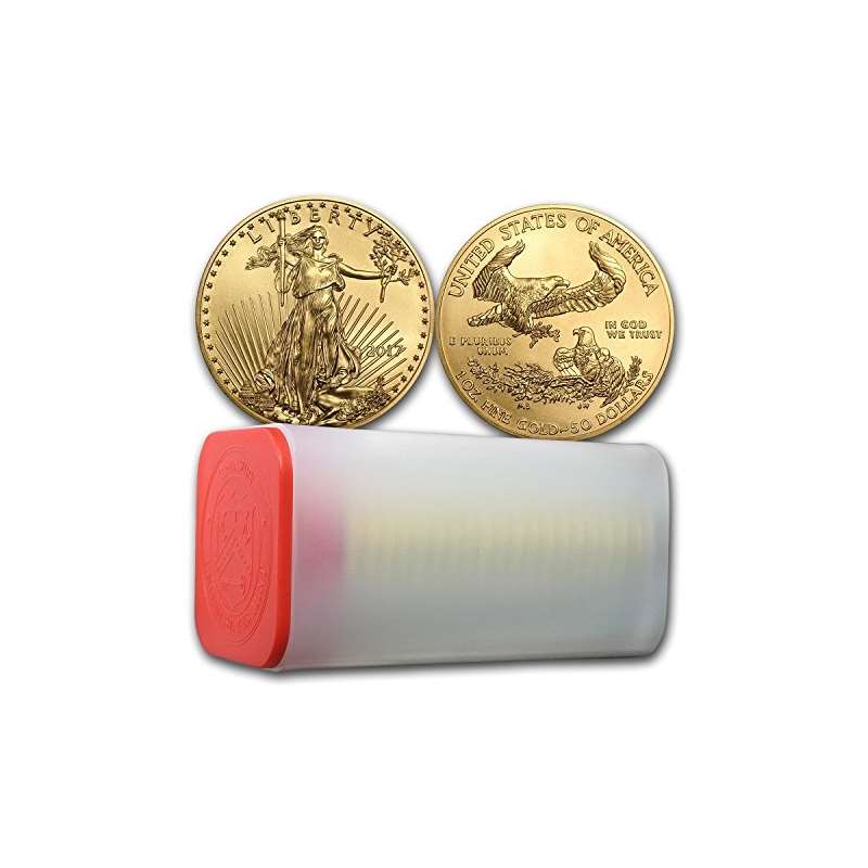 2017 1 Oz Gold American Eagle Coin BU Lot, Tube, R