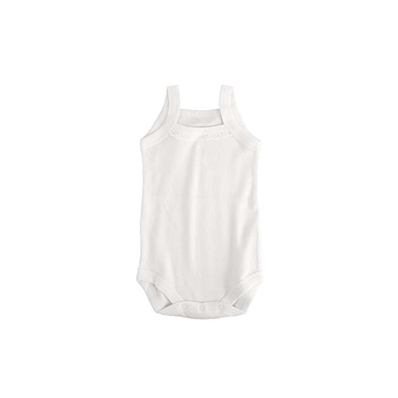 Soft Ribbed Turkish 100% Cotton Ivory Baby Camisol