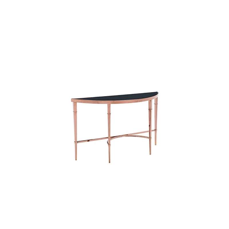 Elite Console Table, Rose Gold/Black