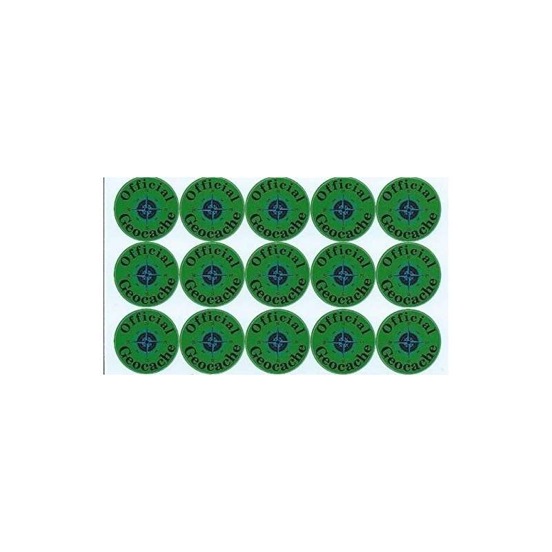 1In X 1In Official Geocache Micro Cache Stickers D