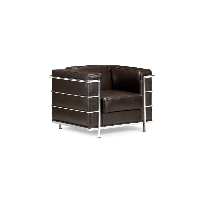 Modern Fortress Arm Chair, Espresso