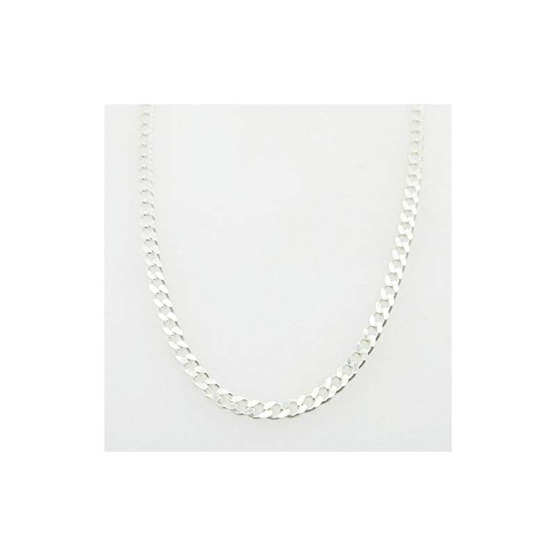 Silver Curb Link Chain Necklace BDC66