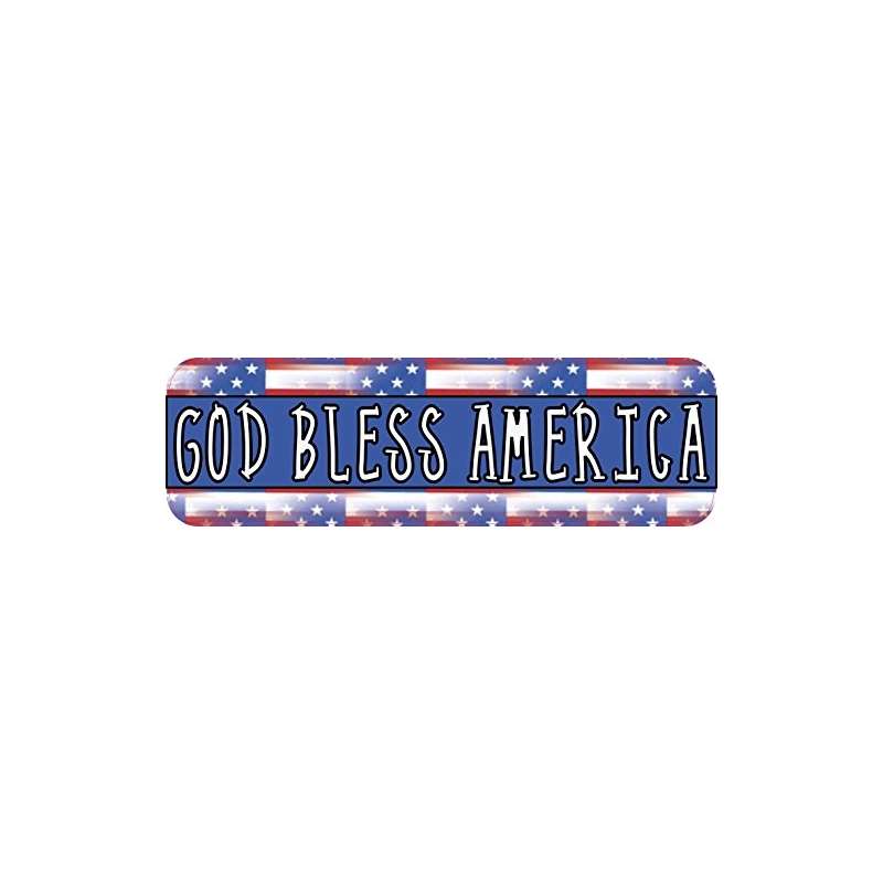 10In X 3In God Bless America Bumper Sticker Vinyl