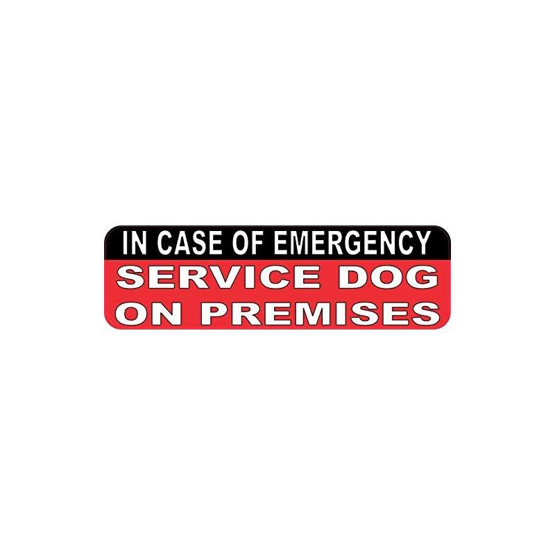 10 X 3 Service Dog On Premise Vinyl Bumper Sticker