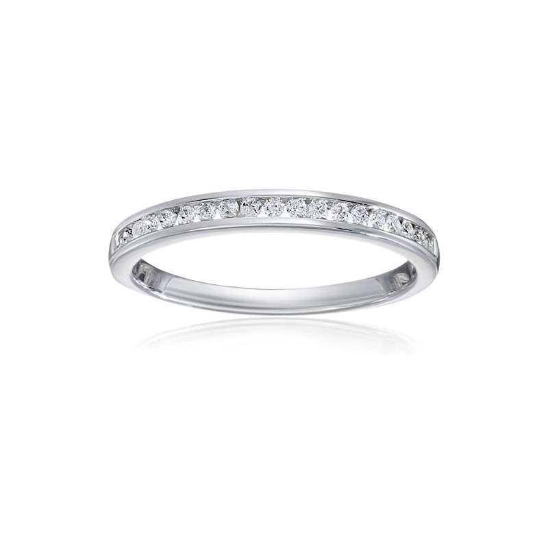 14K White Gold Lab Grown Diamond Wedding Ring (1/5