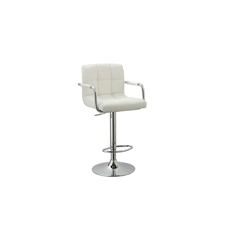 Contemporary Adjustable Swivel Arm Bar Stool With