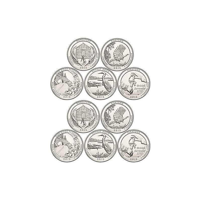 2015 National Parks Set P D Mint 10 Coins Uncircul