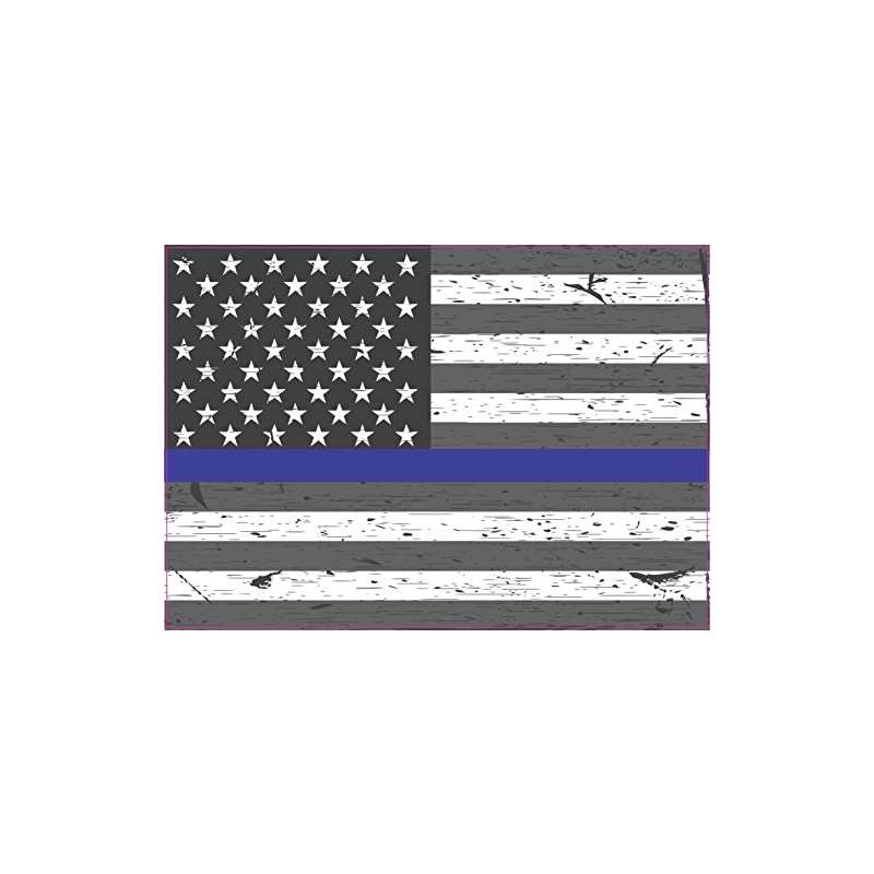 Blue Lives Matter American Flag Vinyl Bumper Stick