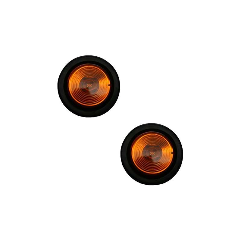 Pair Of LED Round Amber Clearance/Side Marker Ligh