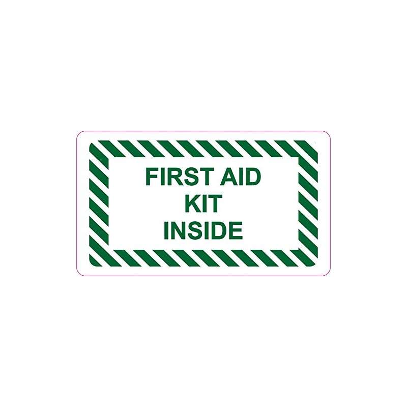 3.5In X 2In First Aid Kit Inside Sticker Vinyl Med