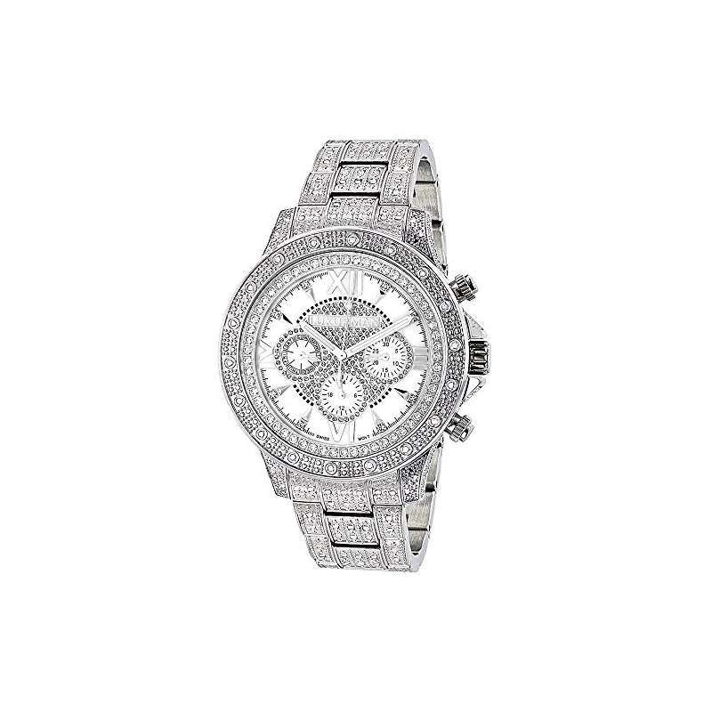 Watches: Iced Out Mens Diamond Watch 1.25Ct