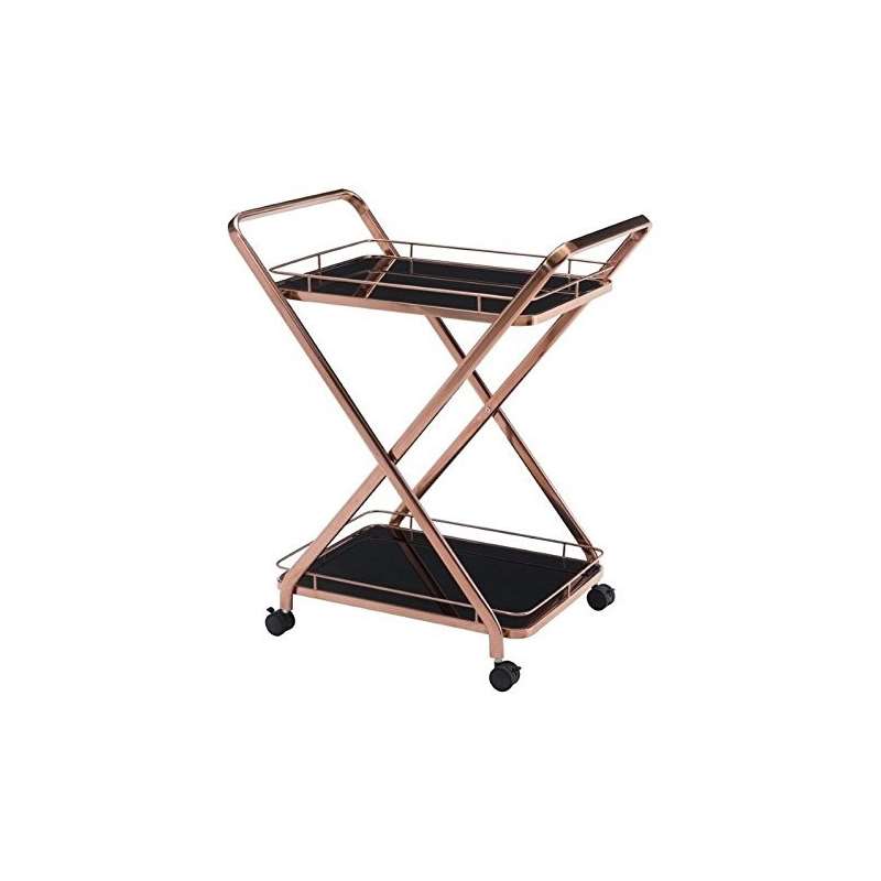 Vesuvius Serving Cart, Rose Gold