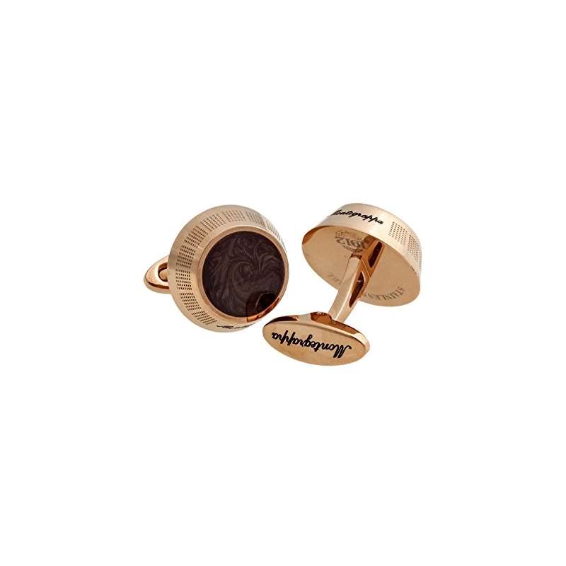 And Miya And 14K Rose Gold PVD Brass Enamel Cuffli