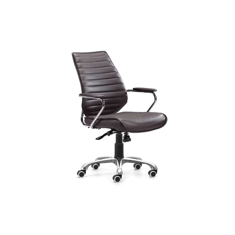 Modern Enterprise Low Back Office Chair, Espresso