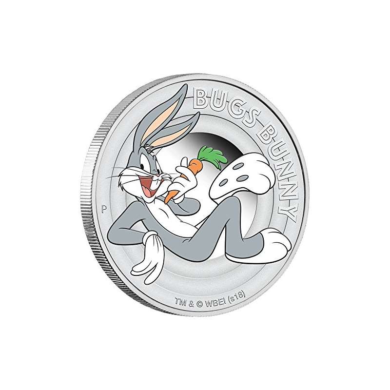 2018 TV Looney Tunes BUGS BUNNY Silver Coin 50 Cen