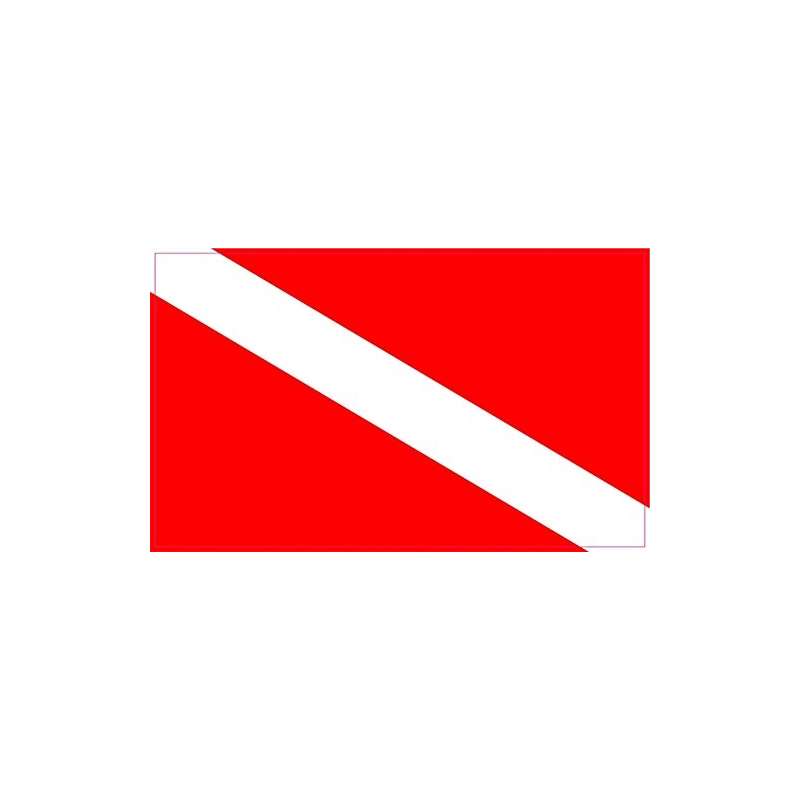 5In X 3In (127Mm X 76Mm) SCUBA Diver Down Flag Bum