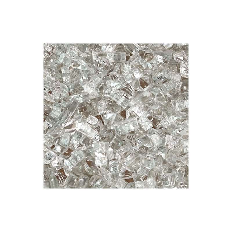 1/4 Inch Classic Clear Fire Glass - 10 Pound Bag F