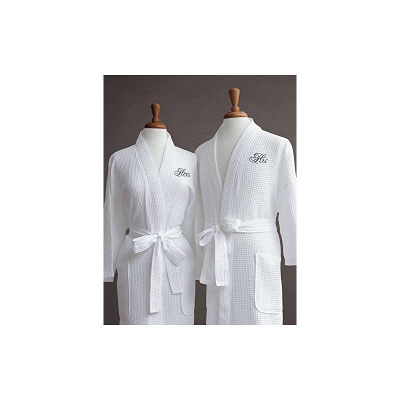 Egyptian Cotton His Hers Waffle Robes-Perfect Enga