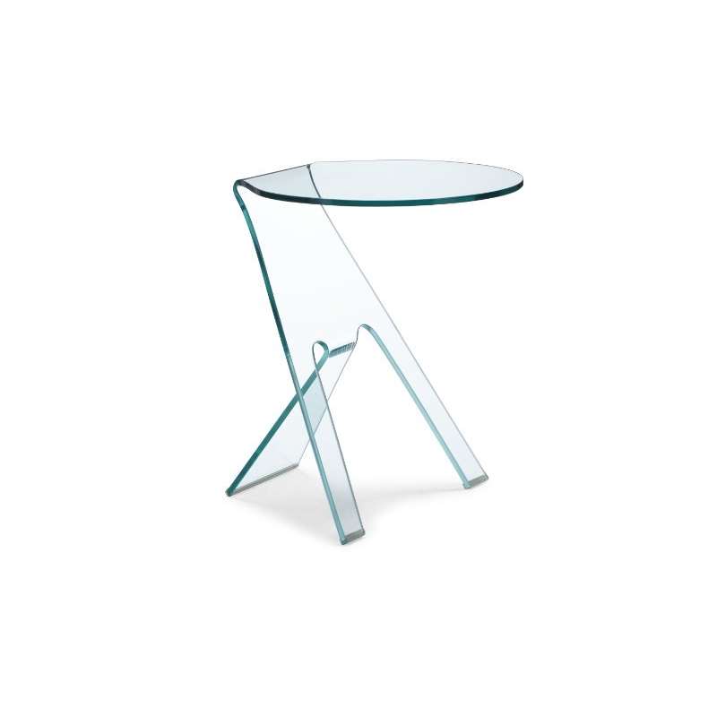 Journey Side Table In Glass Finish, Clear