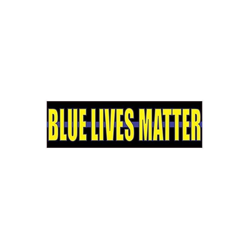 10Inx 3In Blue Lives Matter Bumper Sticker Police