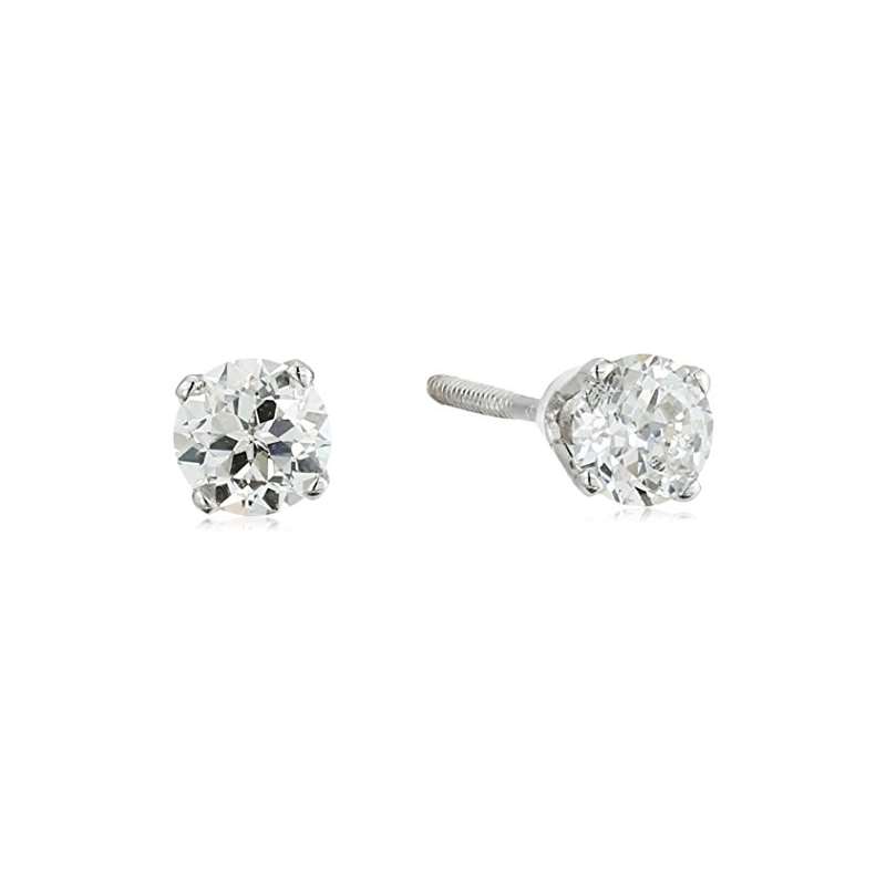 14K White Gold Lab Grown Diamond Stud Earrings (1/