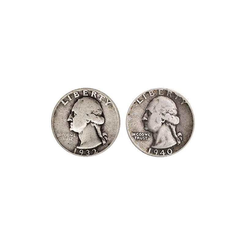 Count Of 2-90 Silver Washingtone Quarters .50C Fac