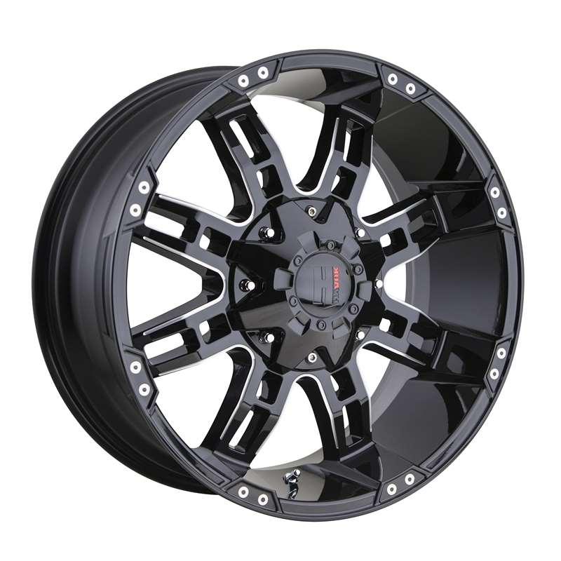 H103, 17x9, Black, Milled Window, Milled Rivet, -1