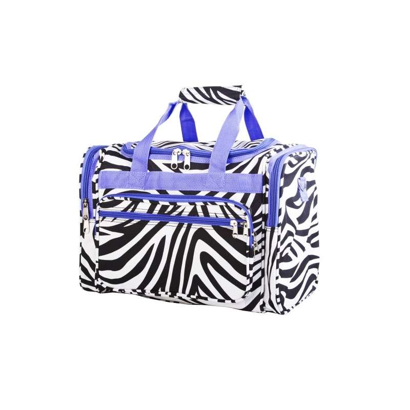 Purple Zebra Duffle Bag 16-Inch