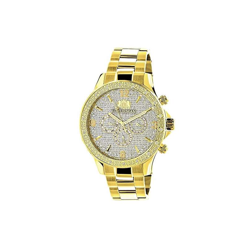 Liberty Mens Diamond Watch For Sale 0.2Ct Yellow G