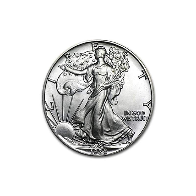 1988-1 Ounce American Silver Eagle Low Flat Rate S