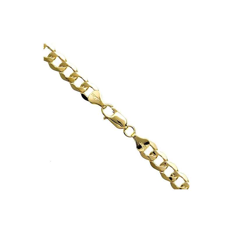 10K YELLOW Gold HOLLOW ITALY CUBAN Chain - 24 Inch