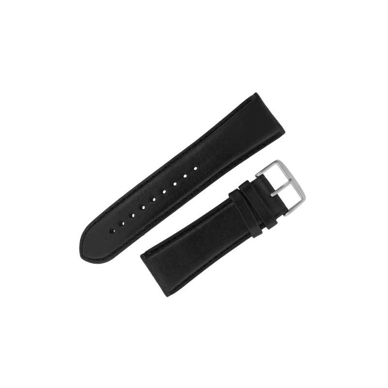 Assorted Watch Strap 27Mm Black Leather With Tang