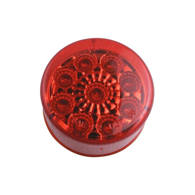 2 And Round LED Red Marker Clearance Light W 9 Dio