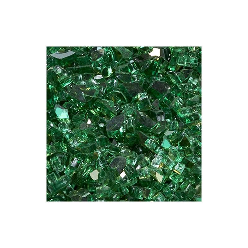 1/4 Inch Classic Emerald Fire Glass - 10 Pound Bag