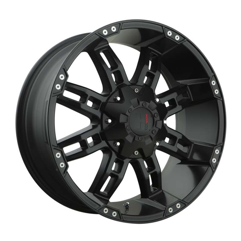 H103, 22x11, Matte Black, Milled Rivet, -24, Each