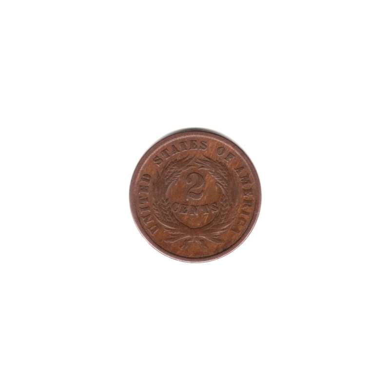 Civil War Era 1864 U.S. Two-Cent Piece Coin