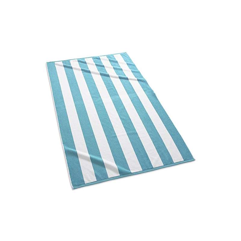 Cabana Stripe Beach Towels-Aqua