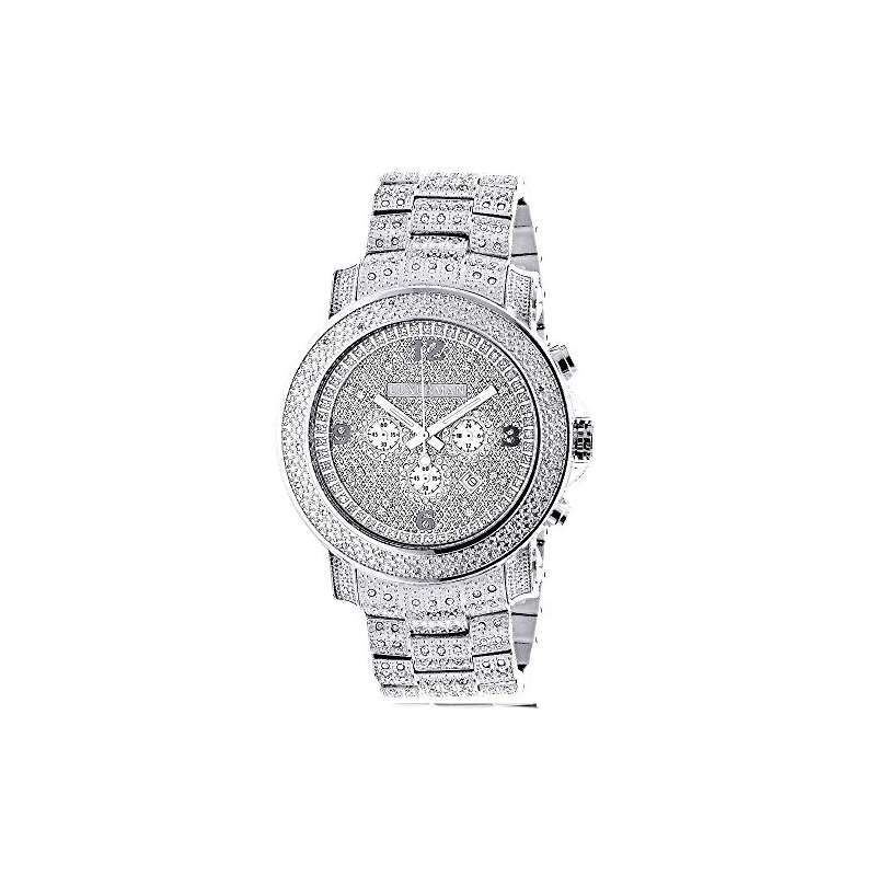 Oversized Iced Out Mens Diamond Watch By White Gol