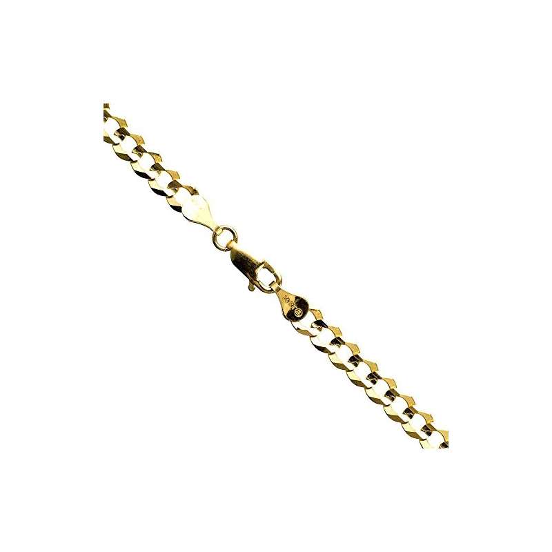 14K Yellow Gold Cuban Link Chain 24 And Long 4MM W