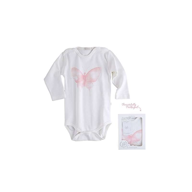 Girl Turkish Cotton Long Sleeve Onesie With Butter