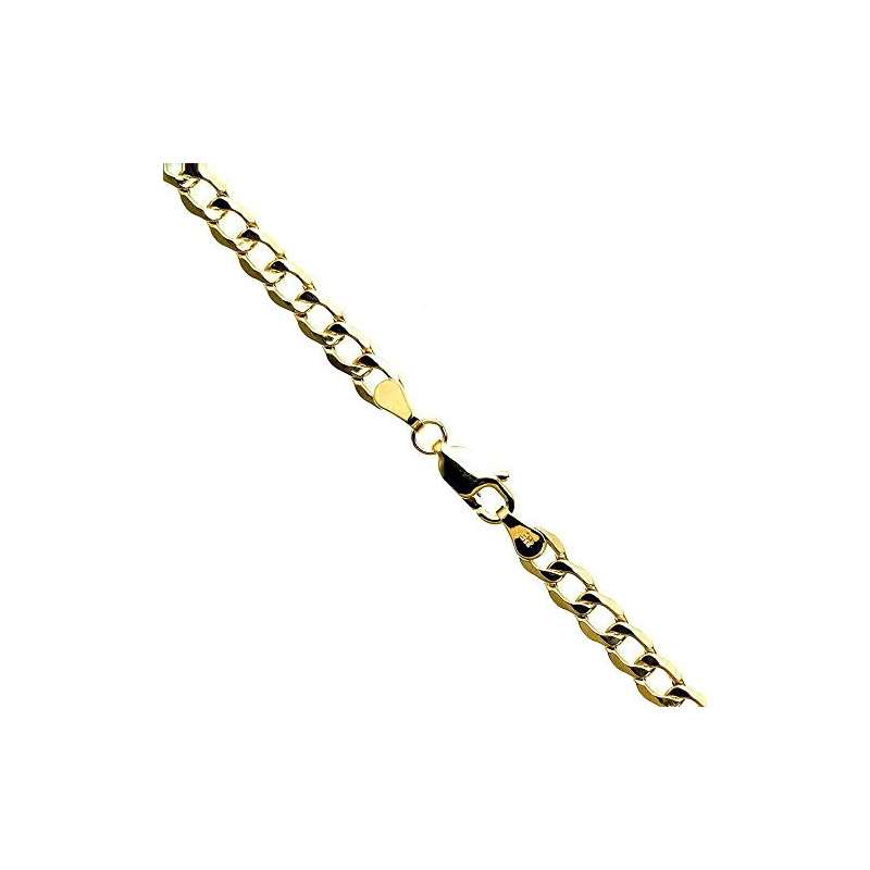 10K YELLOW Gold HOLLOW ITALY CUBAN Chain - 24 Inch