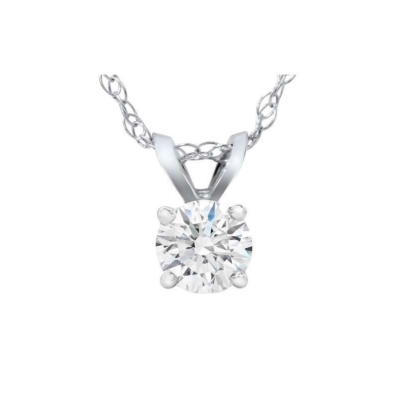 1/2 Carat Solitaire Lab Grown Diamond Pendant 14K