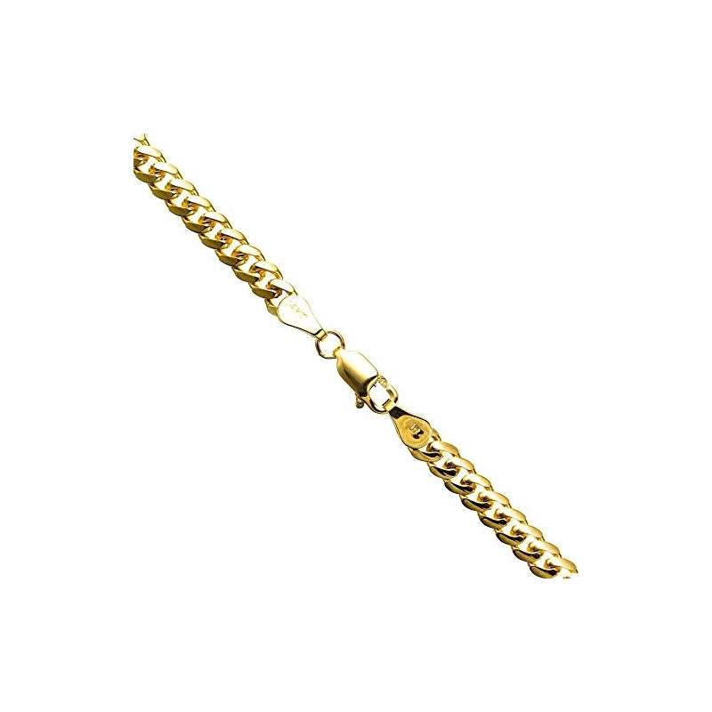 14K YELLOW Gold SOLID ITALY CUBAN Chain - 24 Inche