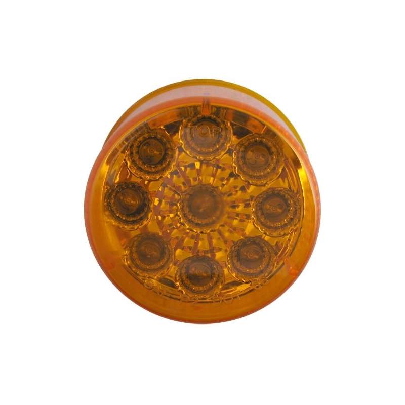 2 And Round LED Amber Marker Clearance Light W 9 D