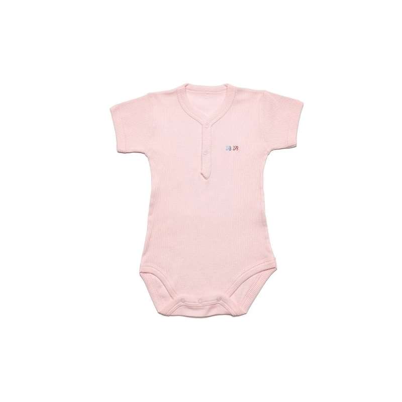 Kid U Not Baby Fine Ribbed Short Sleeve Henley One