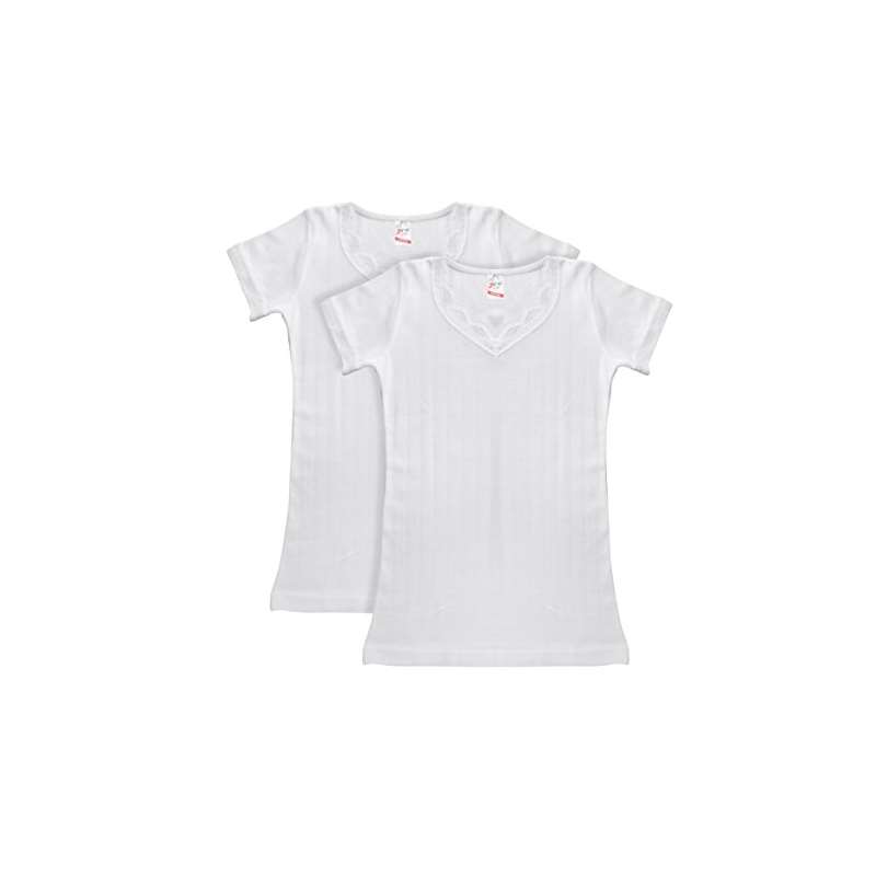 Kids By Girls Turkish Pointelle 100% Cotton V-Neck